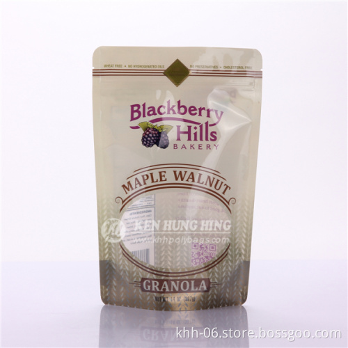 High Quality Custom printed stand up ziplock flour plastic bags